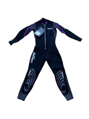 Cressi Bahia Flex 3mm Lady Size XS Black Purple One Piece Full Wetsuit NWT